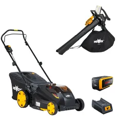 Аккумуляторная газонокосилка Mowox EM 4340 PX-L (АКБ+ЗУ) + Аккумуляторная воздуходувка-пылесос Mowox EBV 40 Li фото