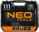 Набор торцевых ключей Neo Tools 1/4, 1/2 CrV, 111 шт. фото №8