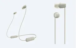 Наушники In-ear Sony WI-C100 BT 5.0, IPX4, SBC, AAC, Wireless, Mic, Бежевый фото