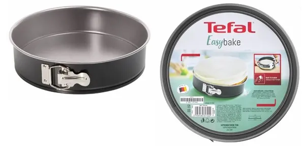 Форма для випікання Tefal Easybake, 26см, вуглецева сталь, роз'ємна, кругла, сірий