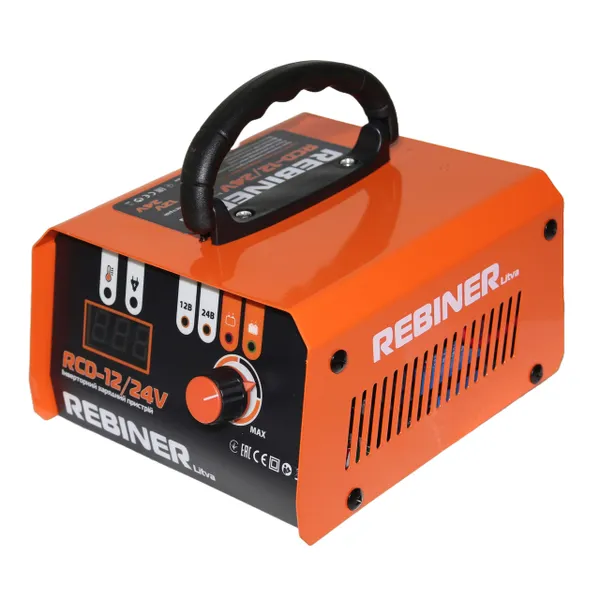 Зарядное устройство 12/24 В инверторное для аккумуляторов авто Rebiner RCD-12/24V