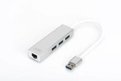 Хаб DIGITUS USB-A > 3xUSB-A/RJ45