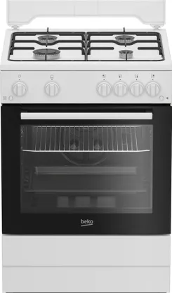 Плита Beko газовая,64л, 60x60см, таймер, белый фото