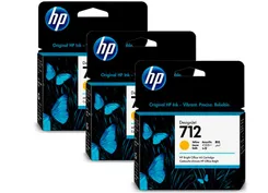 Картридж HP 712 DesignJet T230/T630/T650 Yellow 3-Pack 29-ml фото