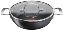 Сотейник з кришкою Tefal Unlimited, 26см, 2.5л, алюміній,скло, чорний фото