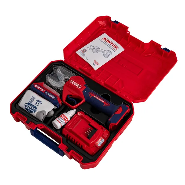 Секатор акумуляторний EMTOP ELSL203051 (АКБ + ЗП) купити в Україні