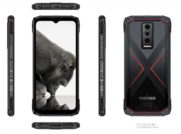 Смартфон Doogee Blade 10 Pro 6.56" 6/256ГБ, 2SIM, 5150мА•ч, черно-красный