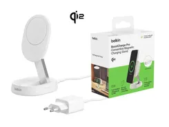 Зарядное устройство безпроводное Belkin 15Вт Stand Magnetic Qi2, белый фото