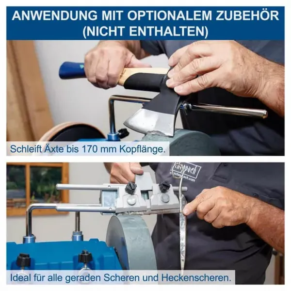 Верстат шліфувально-полірувальний Scheppach TiGer 5000s,150Вт, 230В,115об/хв 200х40x12мм,200х30мм9кг відгуки