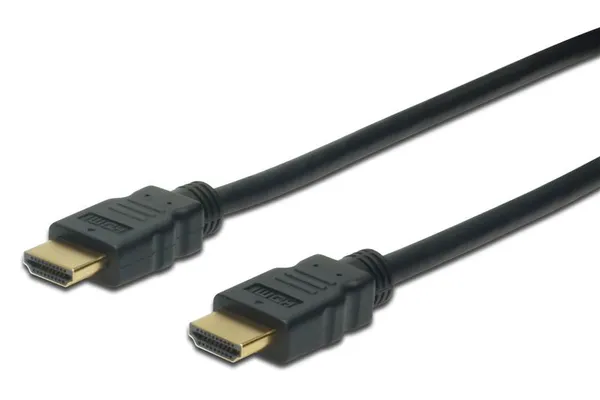 Кабель HDMI (M/M) DIGITUS, 10м, High speed/Ethernet, чорний