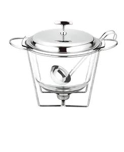 Мармит ARDESTO Black Mars 3800мл, стекло, нержавеющая сталь, круглая, прозрачный фото