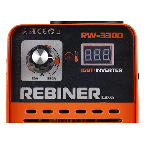 Замовити Зварювальний апарат інвертор Rebiner RW-330D з доставкою