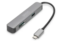 Хаб DIGITUS USB-C > HDMI/2xUSB-A/SD/MicroSD фото