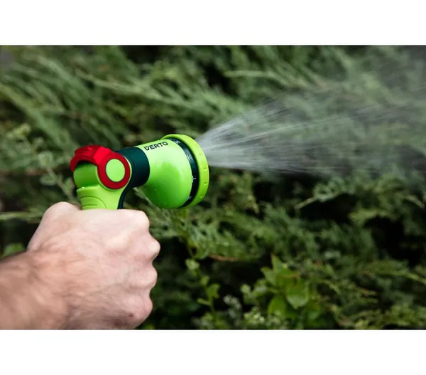 Ороситель ручной Verto, пистолетный, 1/2"-3/4", 10 функций, регулировка напорарегулировка напора/распила воды, держатель двухкомпонентный отзывы