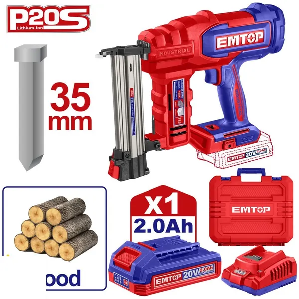 Степлер аккумуляторный EMTOP ELBNLI2008