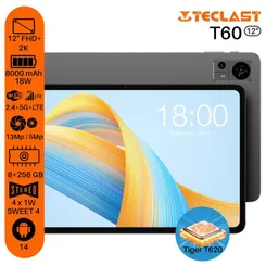 Планшет Teclast T60 12" 8ГБ, 256ГБ, LTE, 8000мА•год, Android, сірий фото