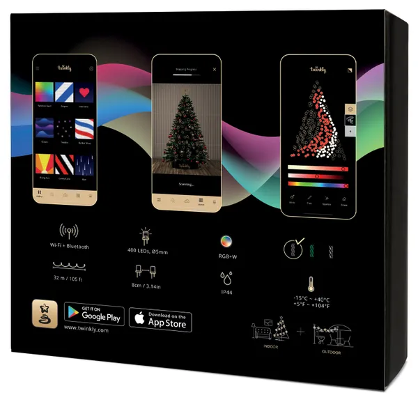 Гирлянда Smart LED Twinkly Strings RGBW 400 IP44 32м черный кабель заказать