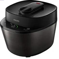 Мультиварка-скороварка Philips All-in-One Cooker, 1000Вт, чаша-5л, электронное управл., пластик, черный фото