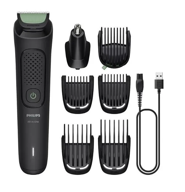 Триммер універсальний Philips Series 3000 для бороды и усов, акум., сталь, черный