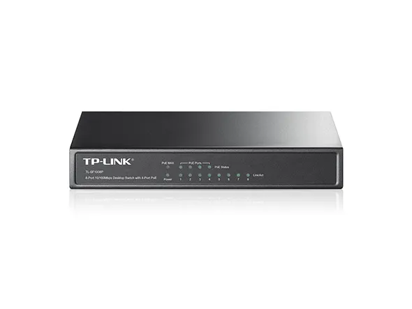 Коммутатор TP-LINK TL-SF1008P 8xFE (8xPoE), 65Вт, Неуправляемый