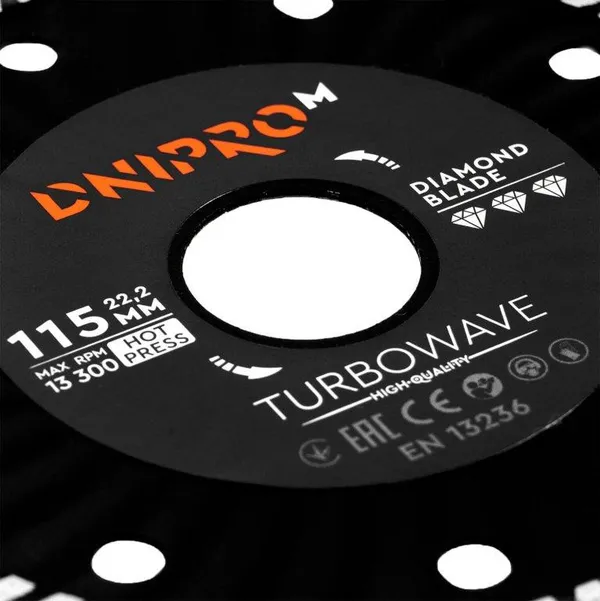 Алмазний диск Dnipro-M 115 мм 22,2 мм Turbowave фото №2