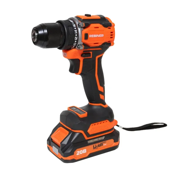 Бесщеточный аккумуляторный шуруповерт Rebiner RAD-18BL в кейсе (2 АКБ) цена в Украине