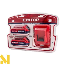 Комплект EMTOP ELBCPK1222 серии P20S (зарядное устройство EFCR20200 + 2 АКБ EBPK20011) фото