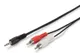 Кабель DIGITUS jack 3.5 > 2xRCA (M/M), 5м, черный