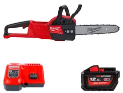 Пила ланцюгова акумуляторна MILWAUKEE, M18 FCHSC-121, 300 мм (+ заряд.пр., 1 акум.Х 12Аг, шина, ланцюг, олія для змащення ланцюг фото
