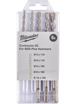 Набір буров Бур SDS+ CONTRACTOR(5/6х110, 6/8/10х160) (5 шт) пластикова коробка фото