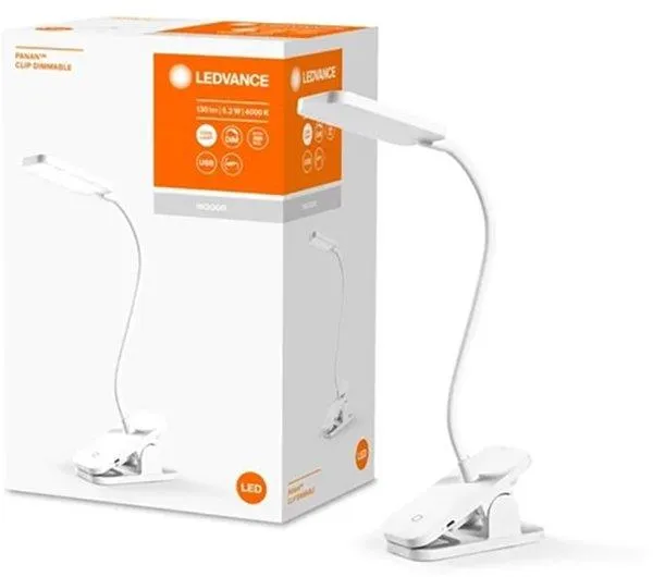 Лампа настільна з акумулятором LEDVANCE Panan Clip 5Вт 4000K 1200мАг USB-A білий