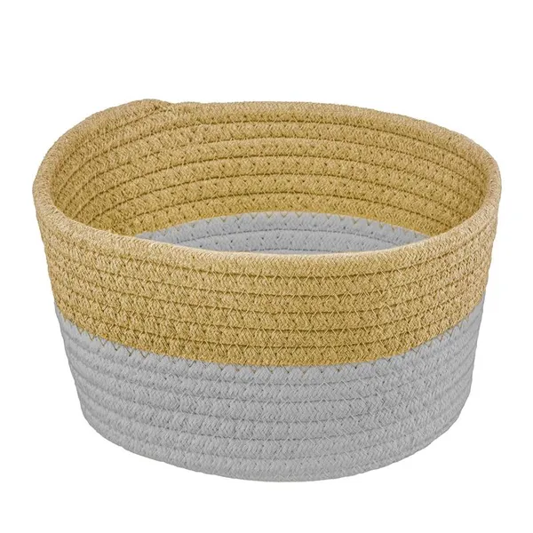 Корзина плетеная для хранения ARDESTO Vigor 3.5л, хлопковый шпагат, коричневый, серый