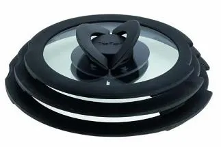 Набор стеклянных крышек Tefal Ingenio, 16см, 18см, 20см, стекло, пластик, черный