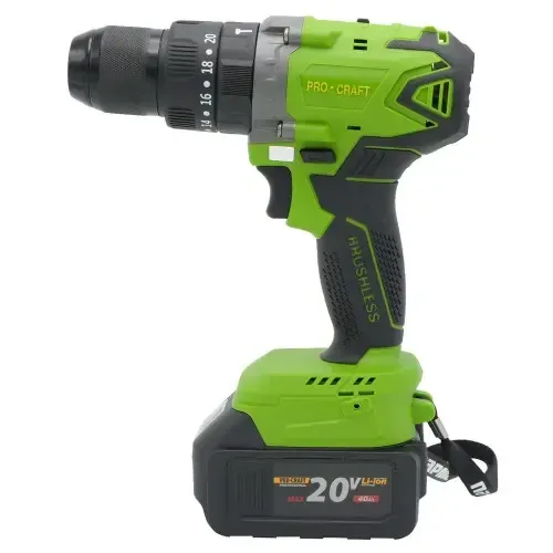 Бесщёточный аккумуляторный шуруповерт 2 АКБ Procraft PA-18BL Extra Industrial в кейсе