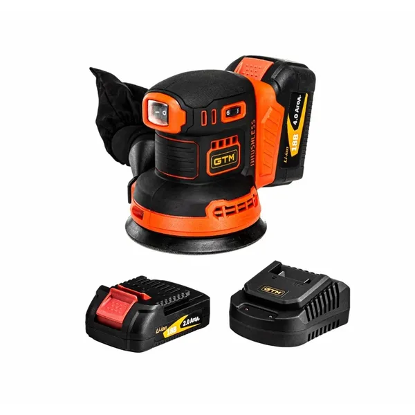 Шліфмашина ексцентрикова акум. OSC18/125BL, 18В, 125мм, 6000-12000об/хв., +акум. 2Аг, зарядний пристрій