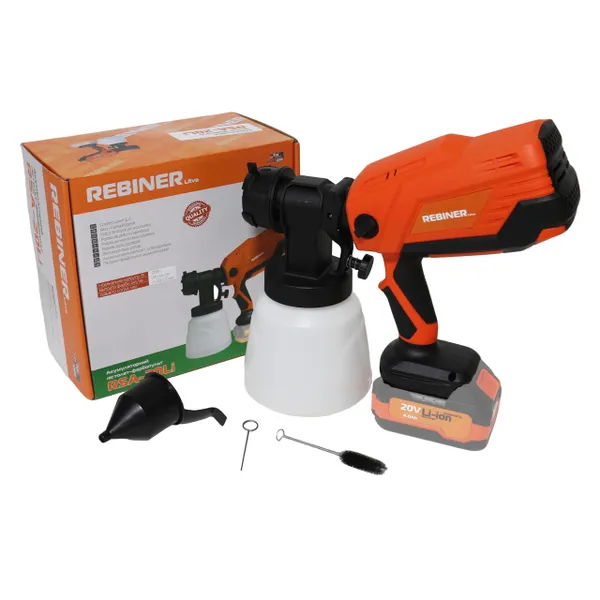 Краскопульт на аккумуляторе Rebiner RSA-20Li (без АКБ и ЗУ)
