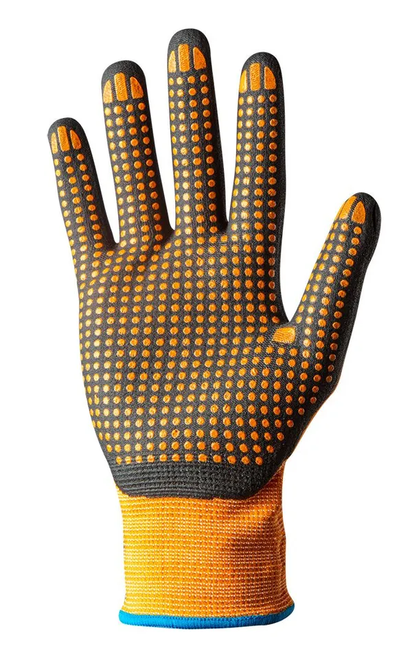 Перчатки рабочие Neo Tools, нитриловое покрытие, нитриловые точки, нейлон, р.9, оранжевый цена в Украине