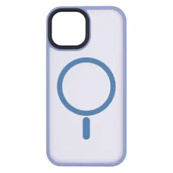 Чохол 2Е Basic для iPhone 15, Soft Touch MagSafe Cover, синій світлий фото