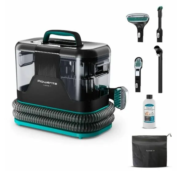 Пилосос Rowenta миючий Clean It, 750Вт, конт пил -1,5л, вода -2,3л, 13500 Па, 4 насадки, чорний