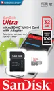 Карта пам'яті SanDisk microSD   32GB C10 UHS-I R100MB/s Ultra + SD