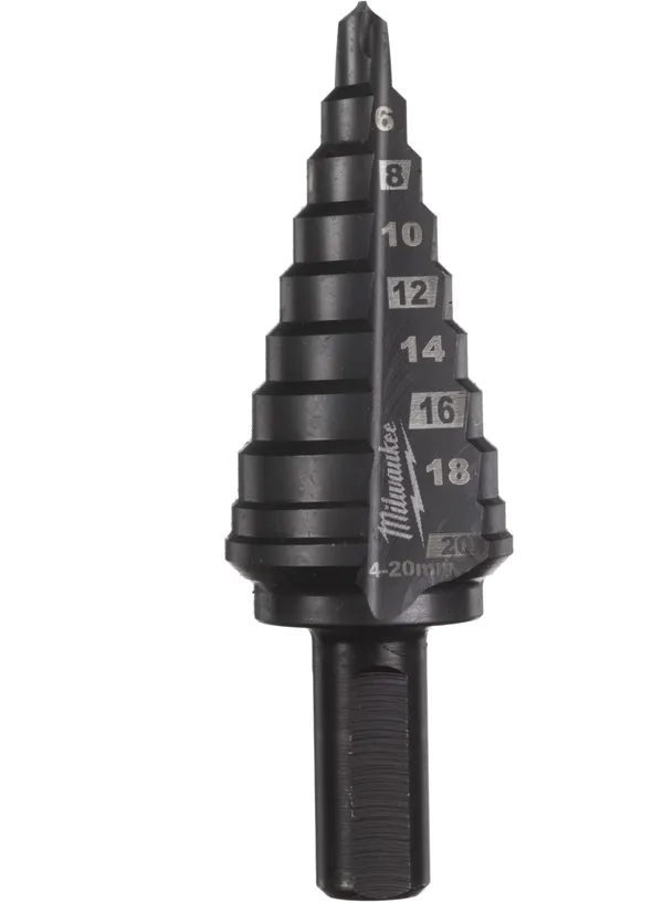 Свердло ступінчасте Step Drill COBALT ALCRN MILWAUKEE, діаметр 4-20мм з кроком 2мм