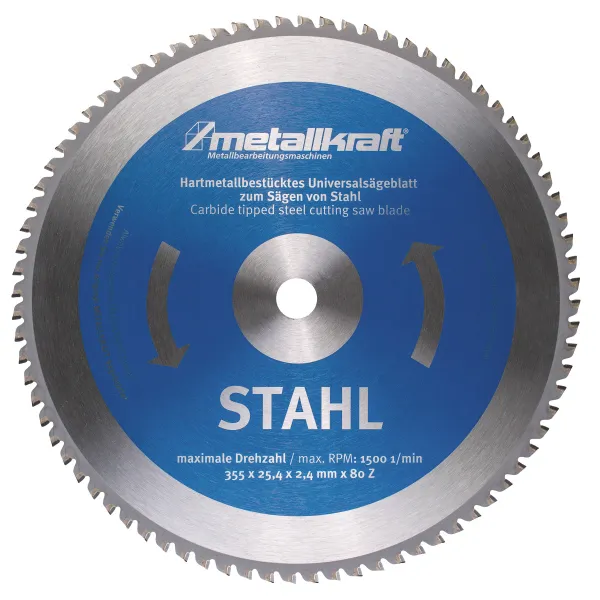 Пиляльний диск по металу Metallkraft 355x2.4x25.4 mm Z80