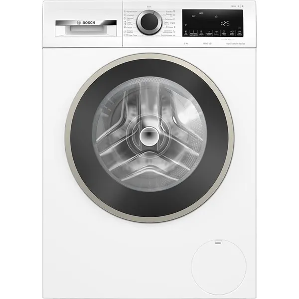 Пральна машина Bosch фронтальна, 9кг, 1400, A+++, 59см, дисплей, білий