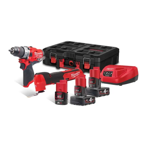 Набір з 2х інструментів безщіткових акумуляторних MILWAUKEE M12 FPP2AX-423P (Дриль-шурупокрут M12 FUEL FDD-0, інстр. багатофункц ціна в Україні