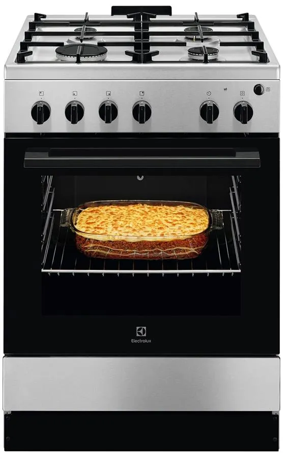 Плита Electrolux газова, 59л, 60x60см, чавун, нерж