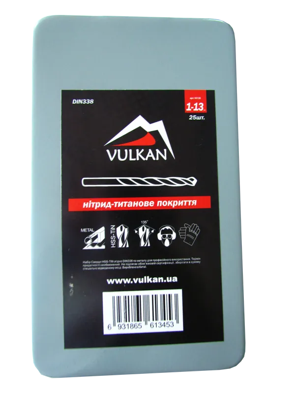 Набір свердел п/м 1-13мм 25шт HSS TiN коробка метал цена в Украине