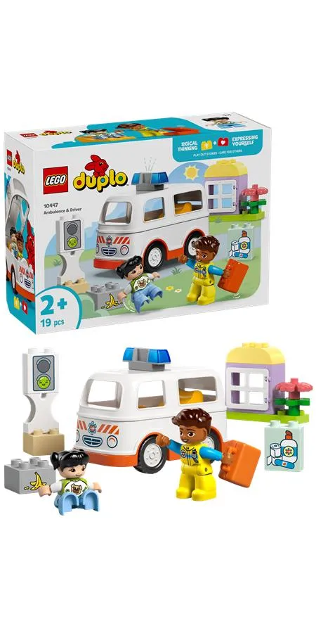 Конструктор LEGO DUPLO Town Скорая помощь и водитель