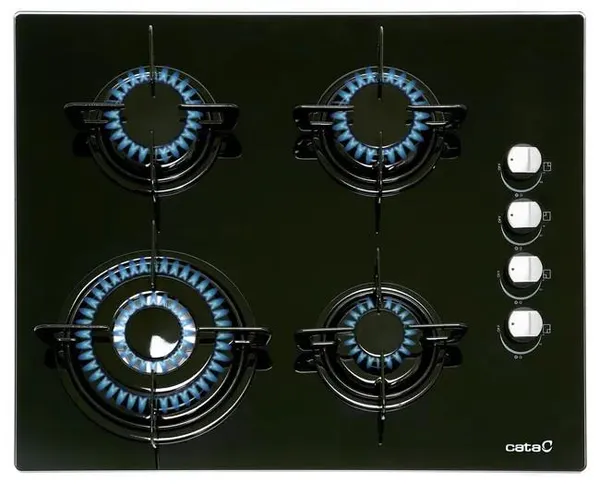 Варочная поверхность Cata газ на стекле, 60см, CHI 6031 BK, черный