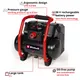 Купити Компресор повітряний Einhell TE-AC 36/150, акумуляторний 18В PXC, 8бар, 150л/хв, бак 6л, 9.2кг, (без АКБ та ЗП) зі знижкою