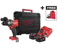 Дриль-шурупокрут з ударом акумуляторний MILWAUKEE, M18 FPD3MC-502X, 158Нм, (+ заряд.пристрій, 2 акумулятори Х 5Аг, HD кейс)+M18 фото